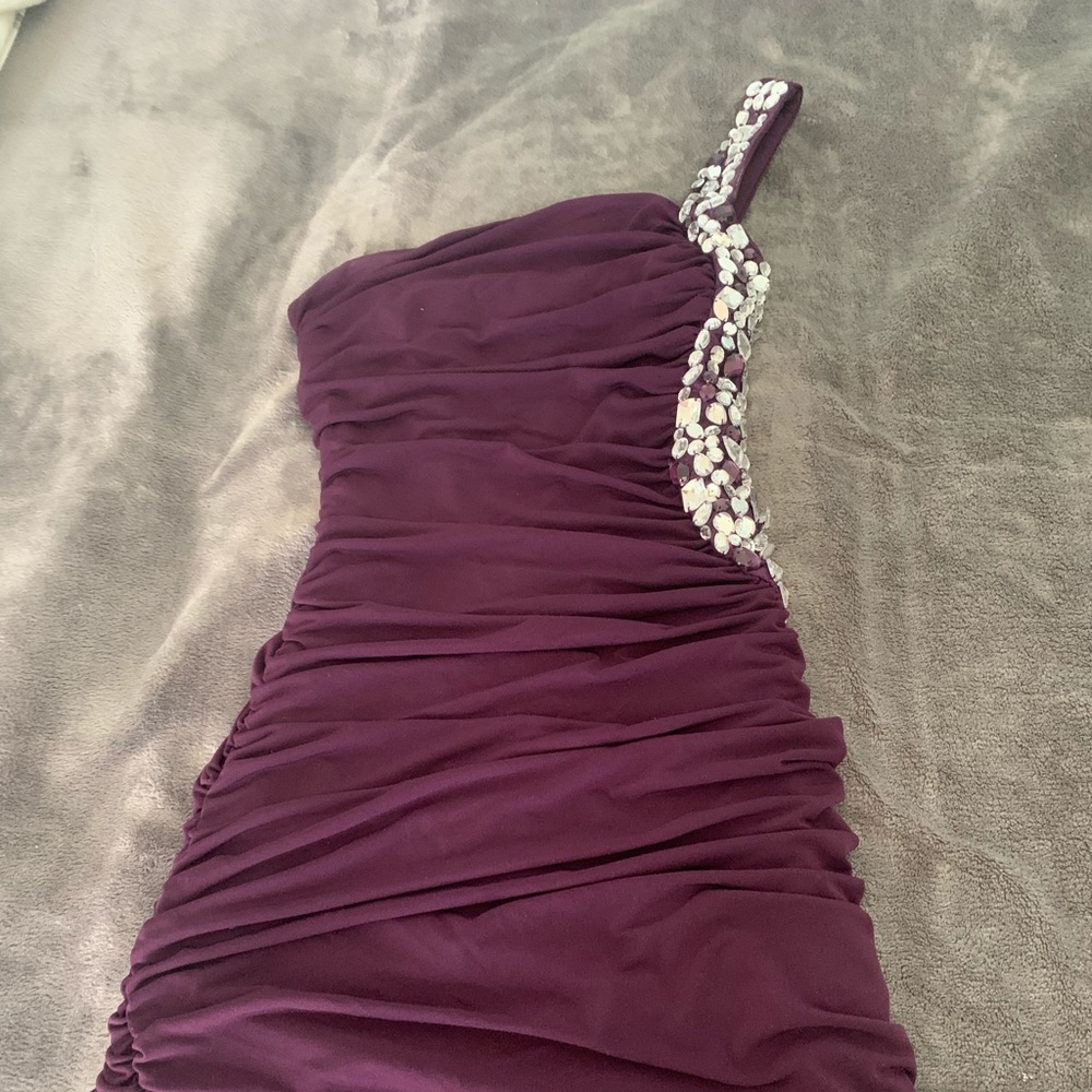 Deb small one strap rhinestone dress